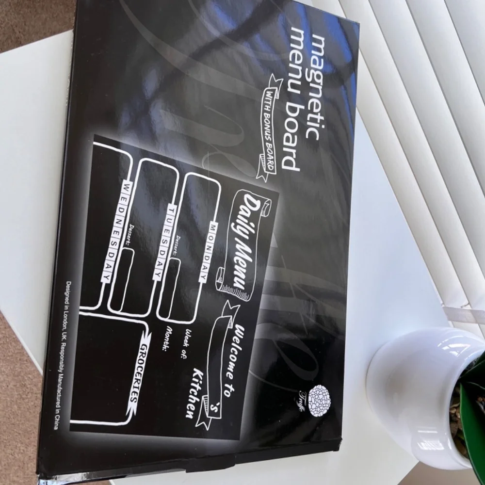 Magnetic Menu Board for refrigerator (DRY MARKERS NOT INCLUDED)